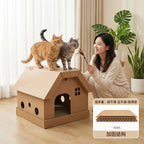 Foldable Corrugated Cardboard Cat House Bed