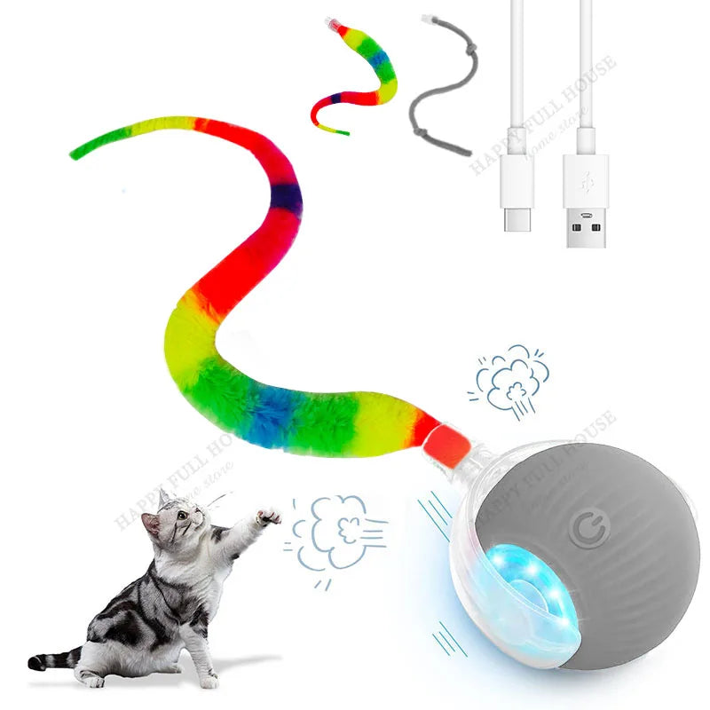 2-in-1 Automatic Interactive Cat Ball Toy