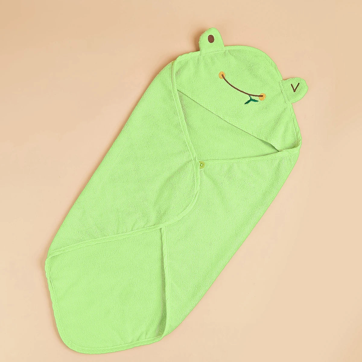 Frog-Style Hooded Pet Bath Towel — Quick-Drying Microfiber Robe