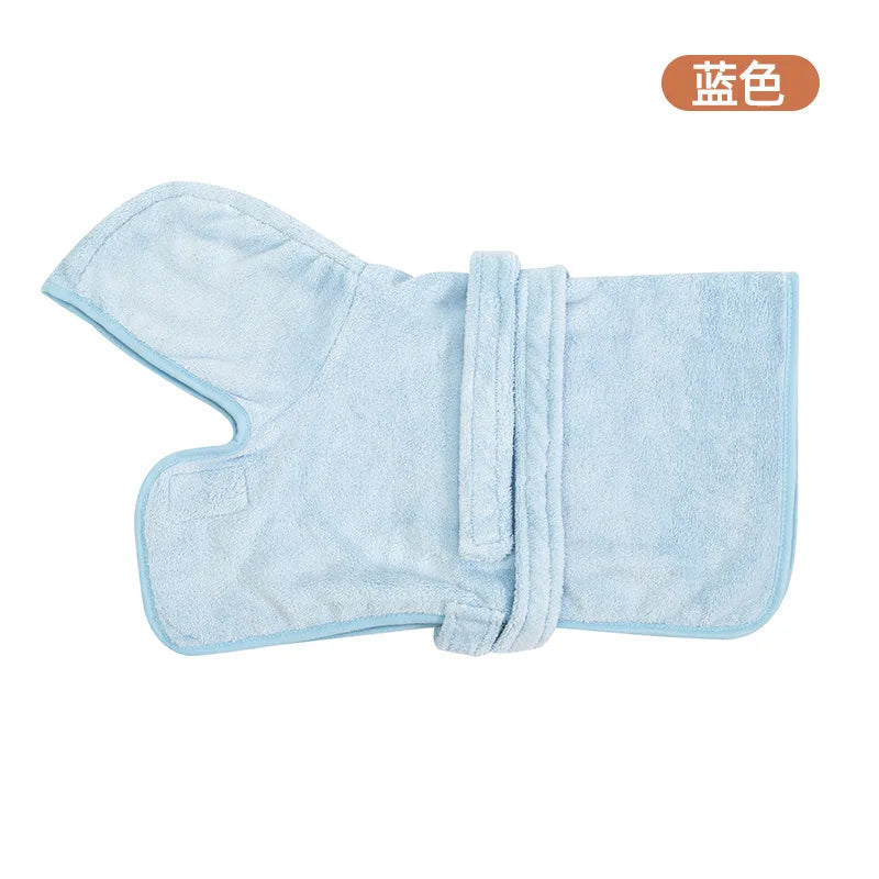 Quick-Dry Pet Bathrobe — Soft Absorbent Wrap for Dogs & Cats
