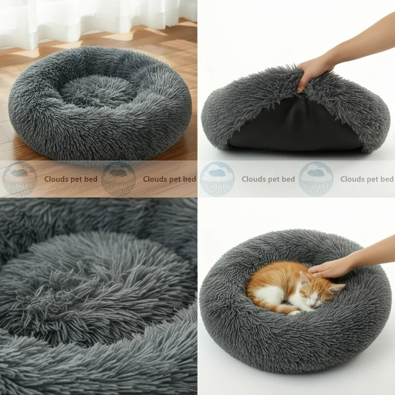 Calming Pet Bed with Extra-Soft Filling, Available in 9 Colors