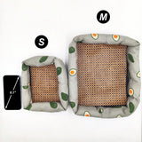 Rectangle Print Sleep Mat — All-Season Bed for Small Pets