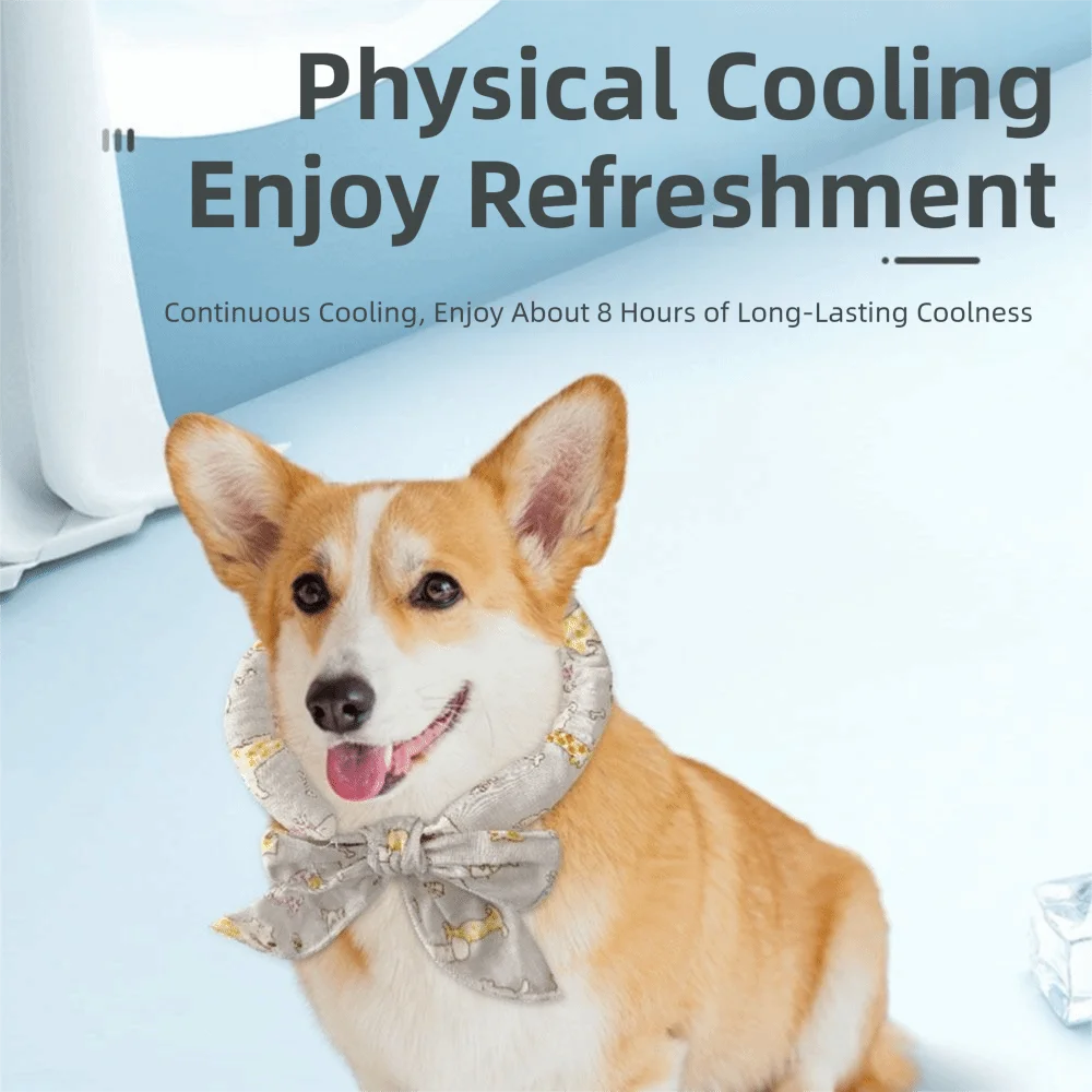 Pet Cooling Ice Scarf 2-Pack (Adjustable, Breathable, Reusable)
