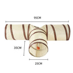 Foldable Crinkle Cat Play Tunnel