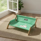 Elevated Wooden Pet Cot, Breathable & Moisture-Resistant