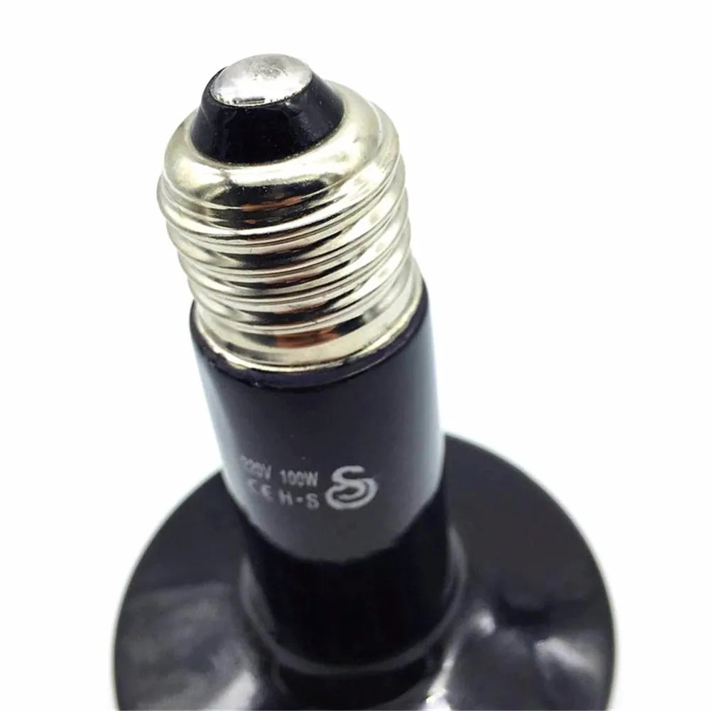 Ceramic Infrared Heat Lamp for Reptiles — No-Light Heating Bulb, E27, 25W-200W