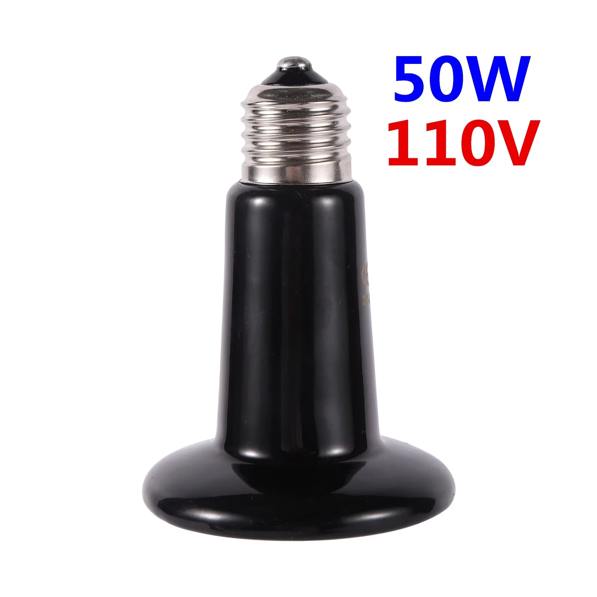 Far-Infrared Ceramic Heat Lamp — Dual-Voltage No-Light Heater, 25W-200W