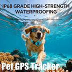 IP67 Waterproof GPS Animal Tracker Collar for Cats & Dogs (iOS & Android)
