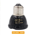 Flat-Face Ceramic Heat Lamp — Moonlight Night Bulb for Reptiles & Brooders, E27