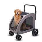 Heavy-Duty 4-Wheel Pet Stroller & Dog Carrier with 160 lb Weight Capacity