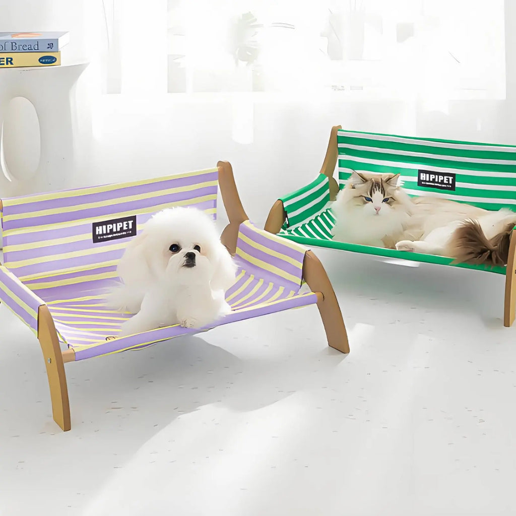 Elevated Wooden Pet Cot, Breathable & Moisture-Resistant