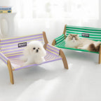 Elevated Wooden Pet Cot, Breathable & Moisture-Resistant