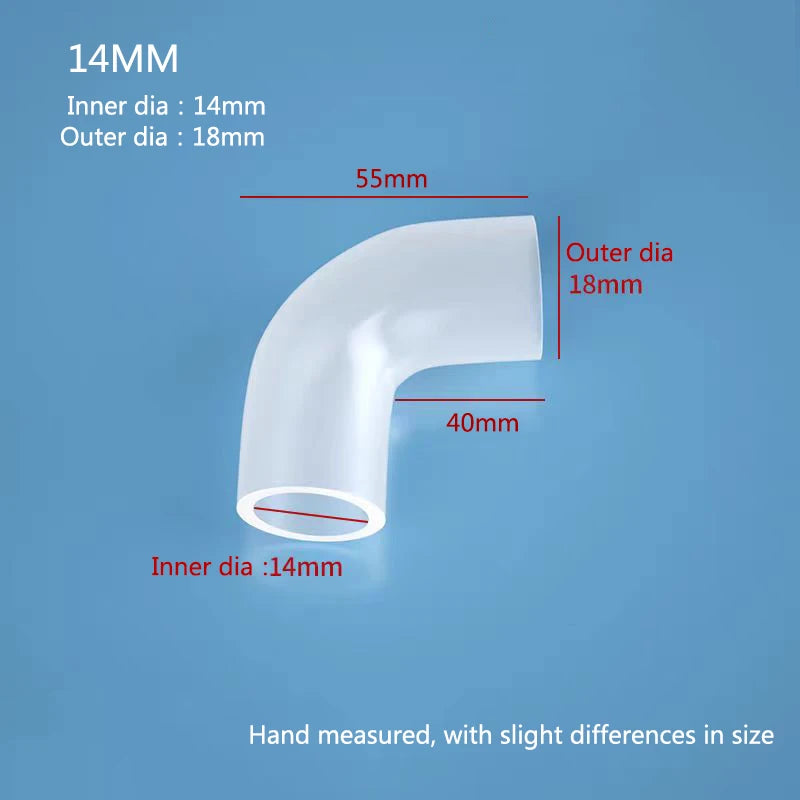 Soft Silicone Aquarium Elbow Connector (Flexible Joint, Hard Tube Adapter)
