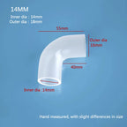 Soft Silicone Aquarium Elbow Connector (Flexible Joint, Hard Tube Adapter)