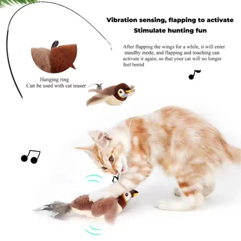 Rechargeable Flapping Bird Cat Toy
