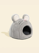 Mouse-Shaped Hamster House — Cozy Fleece Hideout for Small Pets
