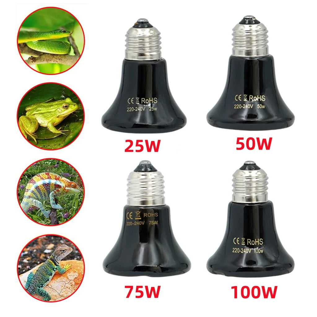 Mini Conical Ceramic Heat Emitter — No-Light Infrared Bulb, 20,000+ Hour Life