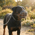 Metal Basket Dog Muzzle (Vet Visits, Anti-Scavenge, Easy Clean)