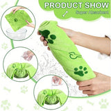 Quick-Dry Paw Print Pet Towel — Soft Absorbent Polyester