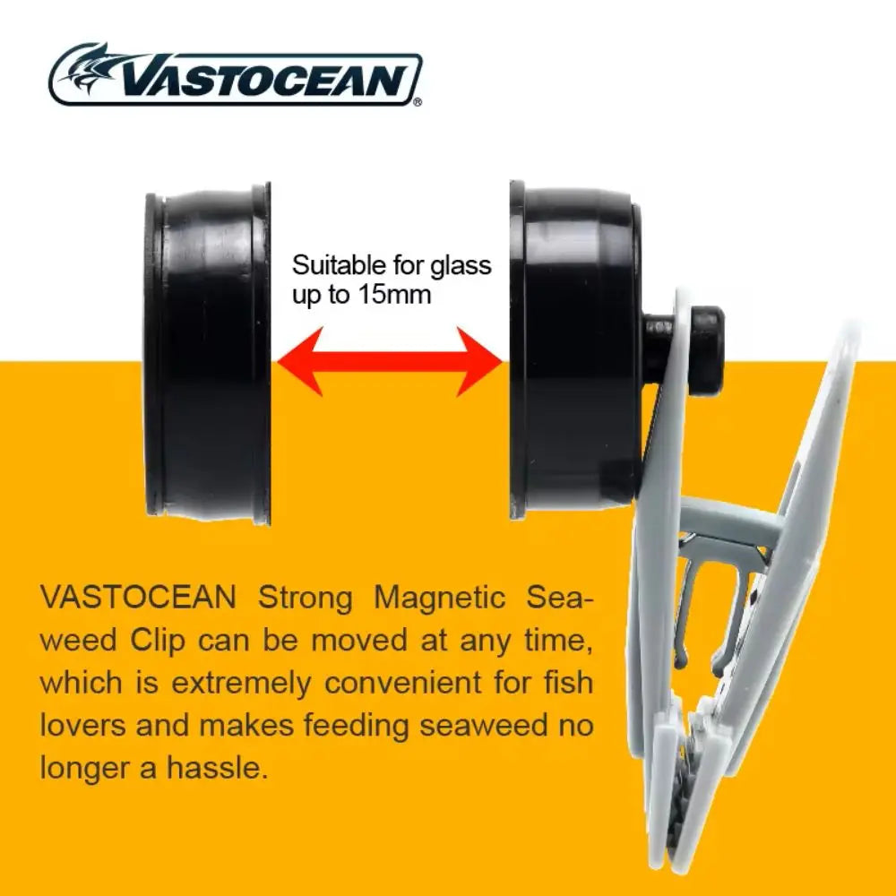 Magnetic Aquarium Seaweed & Veggie Feeding Clip 2-in-1