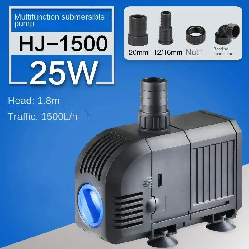 HJ Series Submersible Fountain Pump (500–3000L/H, Adjustable Flow)
