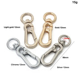 Swivel Locking Carabiner Clip — Auto-Lock Hook for Pet Leashes & Keychains