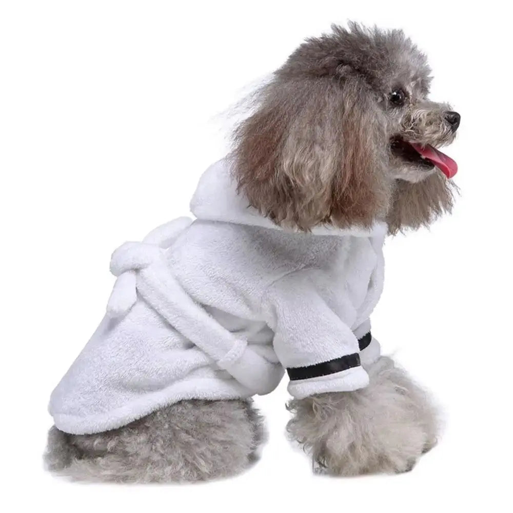 Quick-Dry Dog Bathrobe — Soft Absorbent Puppy Robe for Small to Large Dogs
