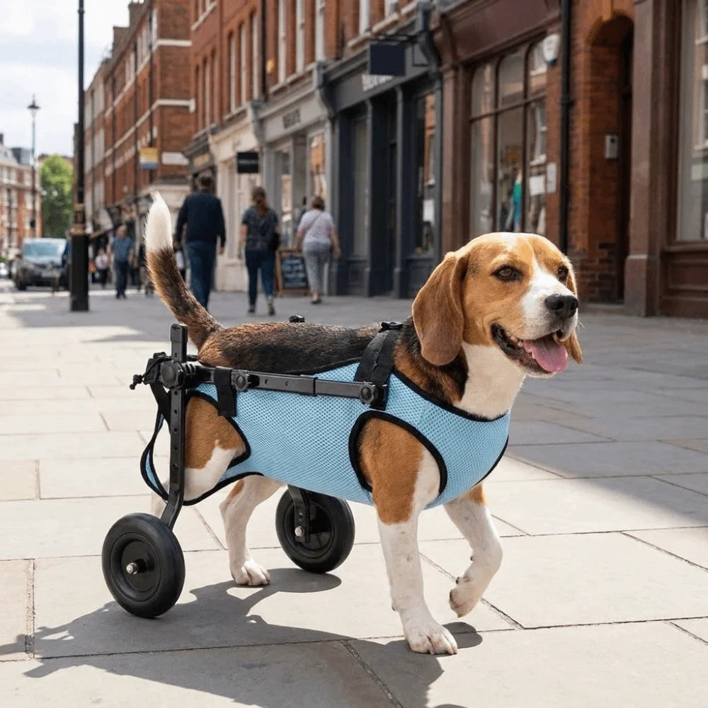 Adjustable Dog Wheelchair for Hind Leg Support & Rehabilitation