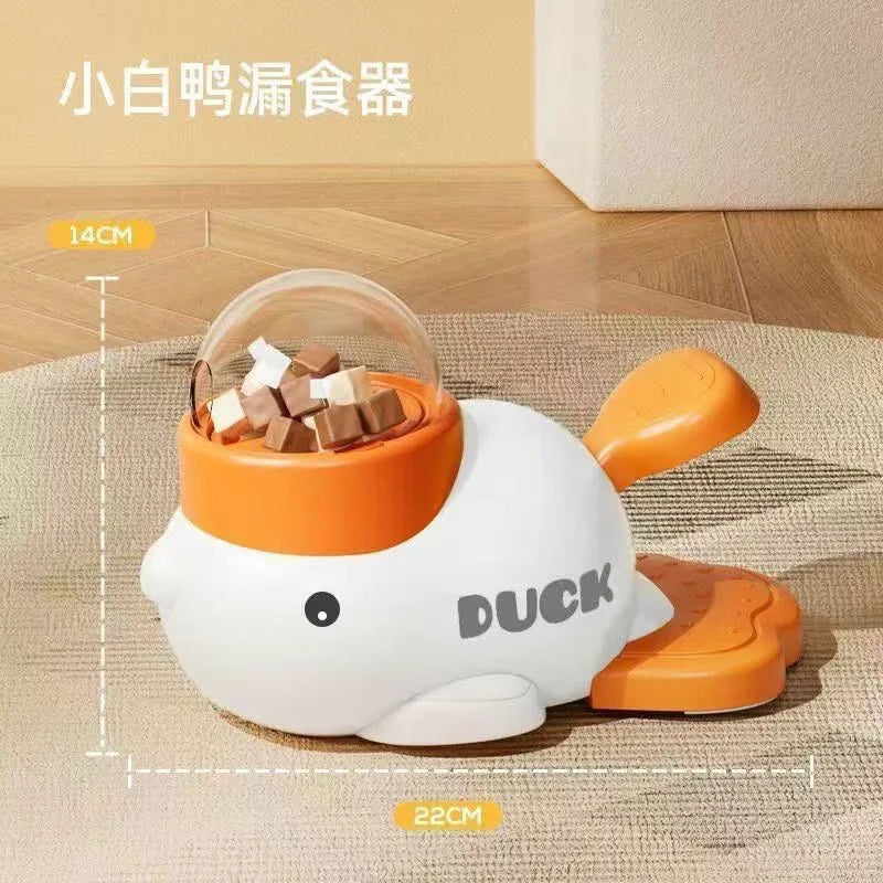 Freeze-Dried Treat Launcher — Duck-Shaped Dispenser for Cats & Dogs