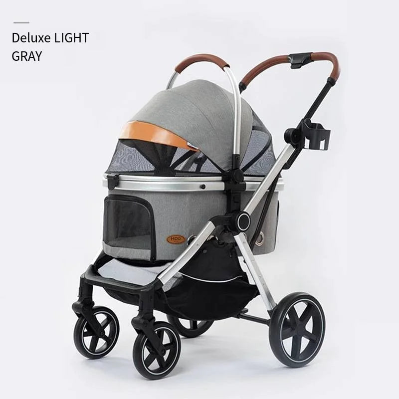 One-Click Auto-Folding Large-Space Dog & Cat Stroller
