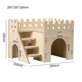 Wooden Hamster House — Fence-Style Sleeping Villa