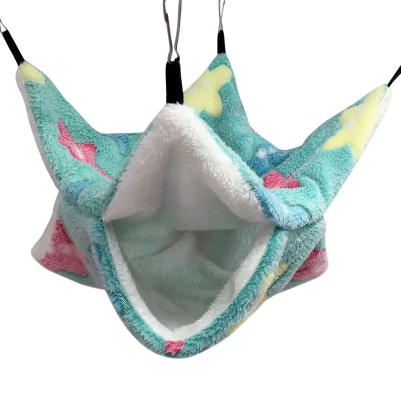 Cozy Fleece Hideout Hammock for Hamsters, Guinea Pigs & Sugar Gliders