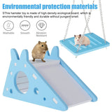 Hamster Play Toy Set — Slide Hut, Seesaw & Swing, Easy Assembly