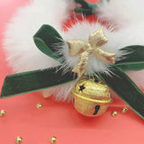 Christmas Cat Bow Necklace with Bell (Woven Warm Collar)