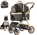 Luxury Pet Stroller with Removable Carrier for Small & Medium Dogs