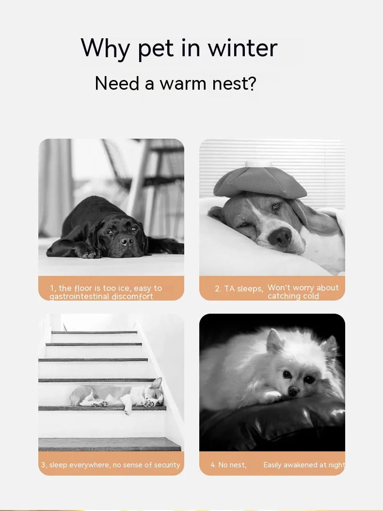Cozy Pet Nest Bed for Dogs & Cats