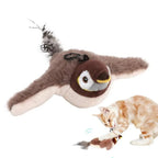 Electric Hangable Flapping Fish Cat Toy — USB Touch-Activated Flying Fish with Chirping Sound