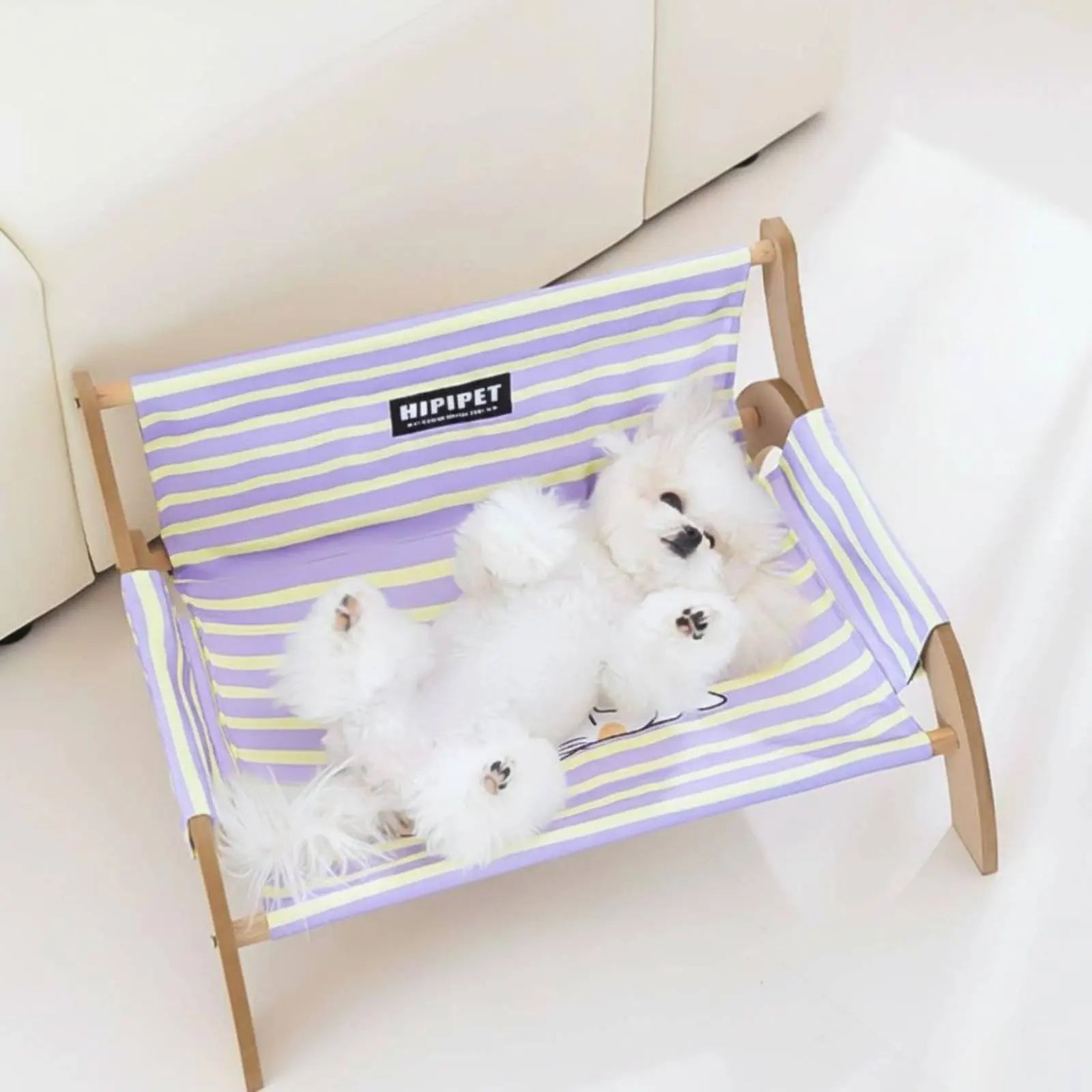 Elevated Wooden Pet Cot, Breathable & Moisture-Resistant