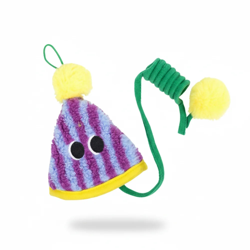 Ceiling-Mounted Elastic Spring Cat Toy — Bite-Resistant Parachute Exerciser