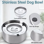 No-Spill Stainless Steel Dog Bowl