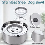 No-Spill Stainless Steel Dog Bowl