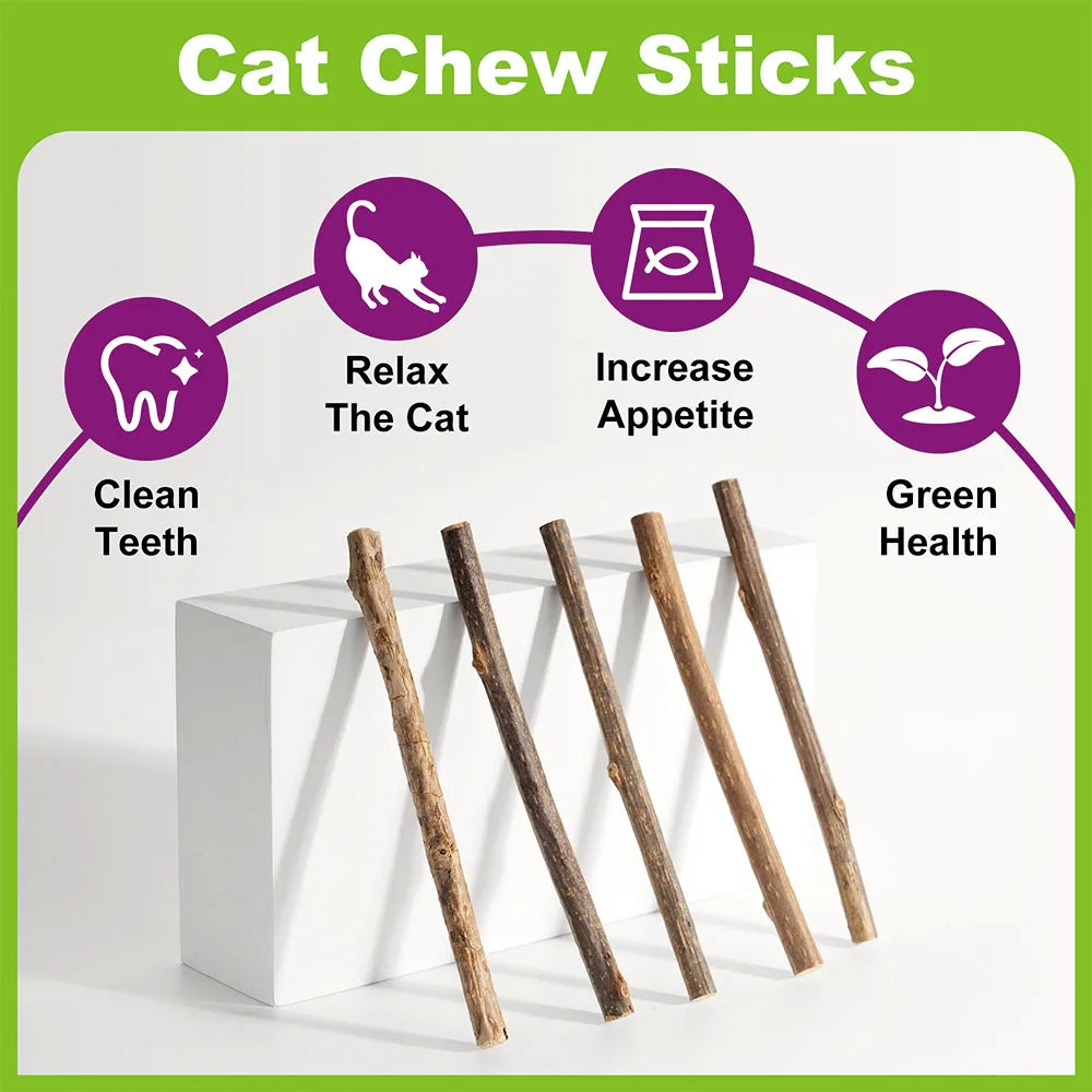 Silvervine Chew Sticks for Cats (10-Pack)