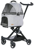 Upgraded 3-in-1 All-Terrain Lightweight Folding Pet Stroller with Detachable Carrier