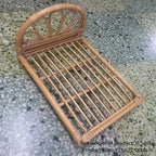 Mini Rattan Cat Bed Frame for Kitten Photo Shoots