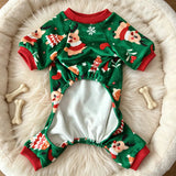Christmas Tree & Elk Dog Pajamas (Small Dog Holiday Clothes)