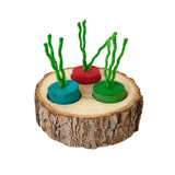 Wooden Foraging Chew Toy — Round Enrichment Toy for Small Pets & Birds