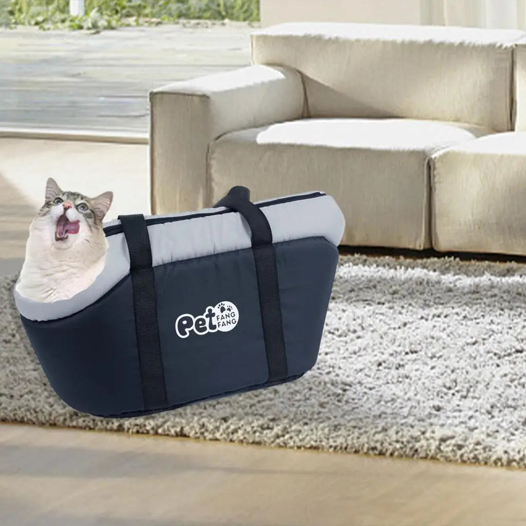 Waterproof Striped Cat Carrier Apron (Breathable, Home & Travel)