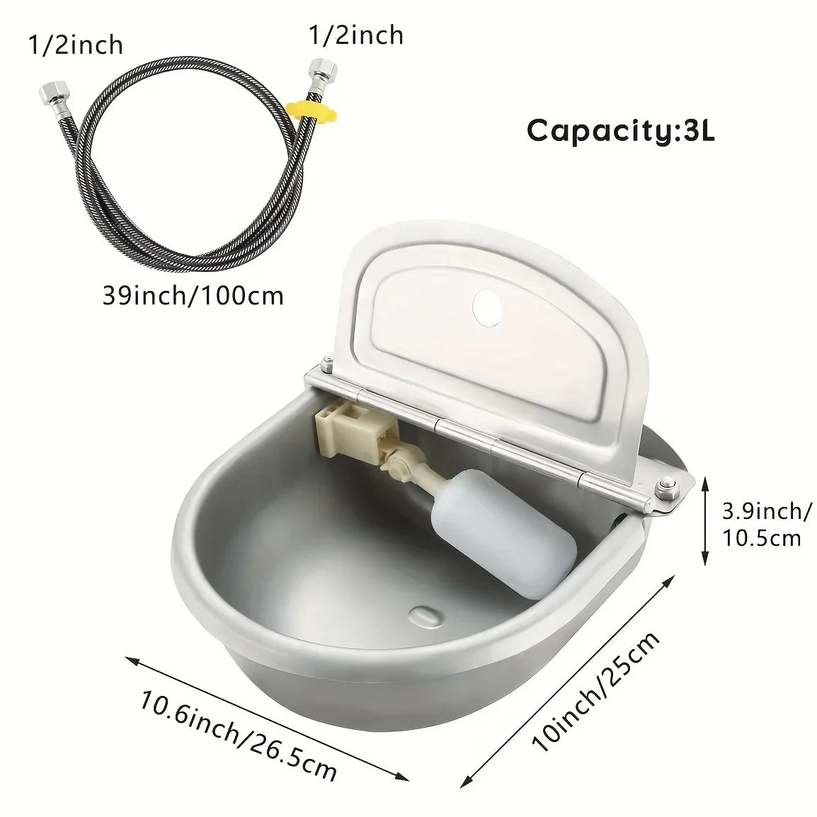Gravity-Fed Automatic Pet Water Dispenser