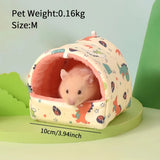 Velvet Winter Nest — Warm Foldable Bed for Hamsters & Sugar Gliders