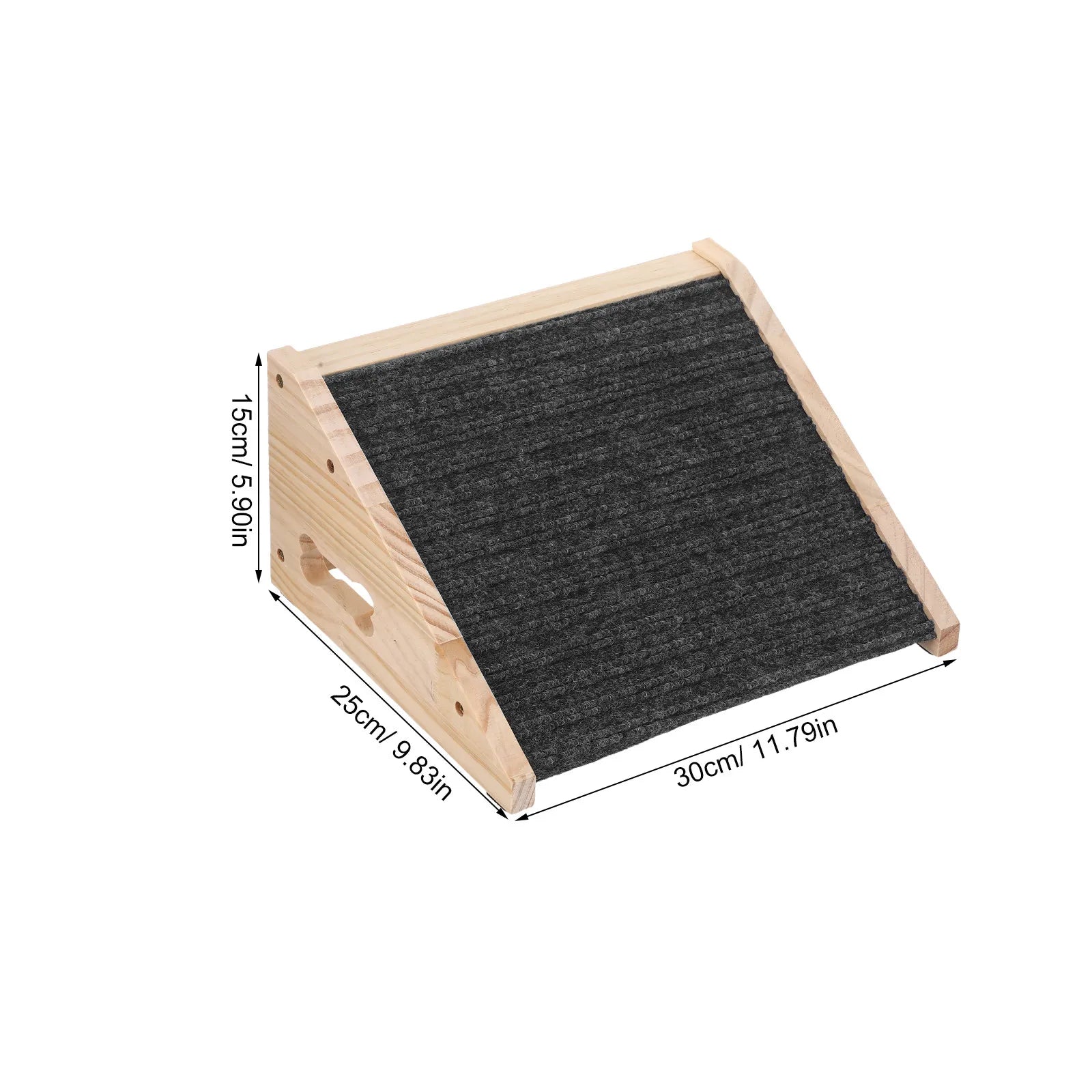 Wooden Pet Ramp for Senior Dogs & Cats, 11.79x9.82x5.89in